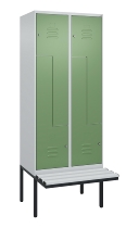 C+P Z-Spind Classic PLUS 0800437-306 schweb.Bank 6 Pers./3 Abt. 300mm Drehriegel (HxBxT) 2120x900x815mm k7016/7035
