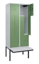 C+P Z-Spind Classic PLUS 0800437-306 schweb.Bank 6 Pers./3 Abt. 300mm Drehriegel (HxBxT) 2120x900x815mm k7016/7035