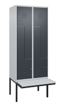 C+P Z-Spind Classic PLUS 0800437-306 schweb.Bank 6 Pers./3 Abt. 300mm Drehriegel (HxBxT) 2120x900x815mm k7016/7035