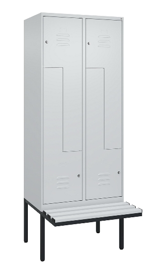 C+P Z-Spind Classic PLUS 0800437-306 schweb.Bank 6 Pers./3 Abt. 300mm Drehriegel (HxBxT) 2120x900x815mm k7016/7035
