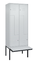 C+P Z-Spind Classic PLUS 0800437-306 schweb.Bank 6 Pers./3 Abt. 300mm Drehriegel (HxBxT) 2120x900x815mm k7016/7035