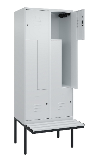 C+P Z-Spind Classic PLUS 0800437-306 schweb.Bank 6 Pers./3 Abt. 300mm Drehriegel (HxBxT) 2120x900x815mm k7016/7035