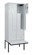 C+P Z-Spind Classic PLUS 0800437-306 schweb.Bank 6 Pers./3 Abt. 300mm Drehriegel (HxBxT) 2120x900x815mm k7016/7035