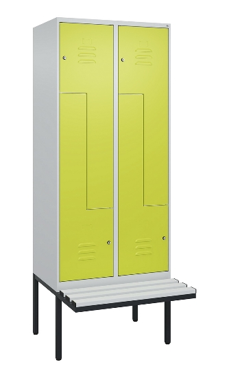 C+P Z-Spind Classic PLUS 0800437-306 schweb.Bank 6 Pers./3 Abt. 300mm Drehriegel (HxBxT) 2120x900x815mm k7016/7035