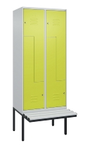 C+P Z-Spind Classic PLUS 0800437-306 schweb.Bank 6 Pers./3 Abt. 300mm Drehriegel (HxBxT) 2120x900x815mm k7016/7035