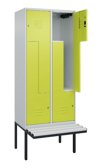 C+P Z-Spind Classic PLUS 0800437-306 schweb.Bank 6 Pers./3 Abt. 300mm Drehriegel (HxBxT) 2120x900x815mm k7016/7035