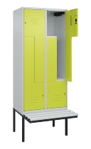 C+P Z-Spind Classic PLUS 0800437-306 schweb.Bank 6 Pers./3 Abt. 300mm Drehriegel (HxBxT) 2120x900x815mm k7016/7035