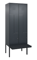 C+P Z-Spind Classic PLUS 0800437-306 schweb.Bank 6 Pers./3 Abt. 300mm Drehriegel (HxBxT) 2120x900x815mm k7016/7035