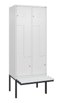 C+P Z-Spind Classic PLUS 0800437-306 schweb.Bank 6 Pers./3 Abt. 300mm Drehriegel (HxBxT) 2120x900x815mm k7016/7035
