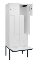 C+P Z-Spind Classic PLUS 0800437-306 schweb.Bank 6 Pers./3 Abt. 300mm Drehriegel (HxBxT) 2120x900x815mm k7016/7035