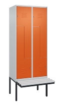 C+P Z-Spind Classic PLUS 0800437-306 schweb.Bank 6 Pers./3 Abt. 300mm Drehriegel (HxBxT) 2120x900x815mm k7016/7035