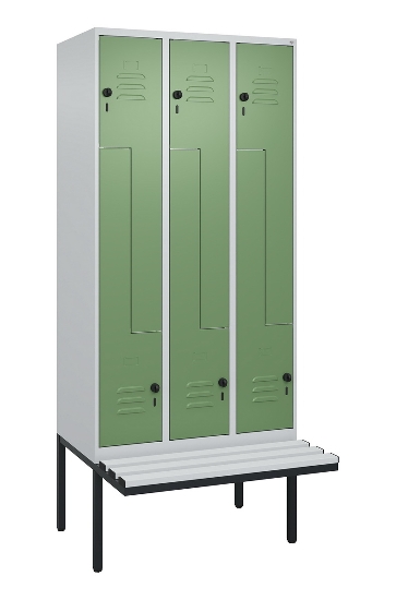 C+P Z-Spind Classic PLUS 0800437-306 schweb.Bank 6 Pers./3 Abt. 300mm Drehriegel (HxBxT) 2120x900x815mm k7016/7035