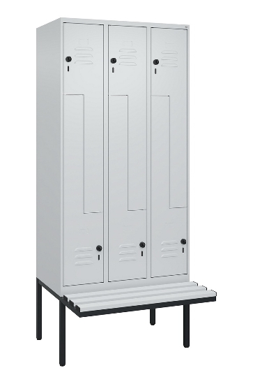 C+P Z-Spind Classic PLUS 0800437-306 schweb.Bank 6 Pers./3 Abt. 300mm Drehriegel (HxBxT) 2120x900x815mm k7016/7035