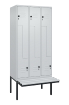 C+P Z-Spind Classic PLUS 0800437-306 schweb.Bank 6 Pers./3 Abt. 300mm Drehriegel (HxBxT) 2120x900x815mm k7016/7035