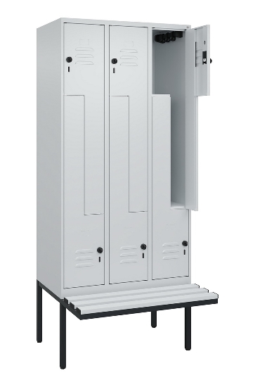 C+P Z-Spind Classic PLUS 0800437-306 schweb.Bank 6 Pers./3 Abt. 300mm Drehriegel (HxBxT) 2120x900x815mm k7016/7035