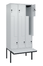 C+P Z-Spind Classic PLUS 0800437-306 schweb.Bank 6 Pers./3 Abt. 300mm Drehriegel (HxBxT) 2120x900x815mm k7016/7035