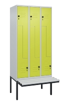 C+P Z-Spind Classic PLUS 0800437-306 schweb.Bank 6 Pers./3 Abt. 300mm Drehriegel (HxBxT) 2120x900x815mm k7016/7035