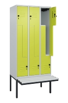 C+P Z-Spind Classic PLUS 0800437-306 schweb.Bank 6 Pers./3 Abt. 300mm Drehriegel (HxBxT) 2120x900x815mm k7016/7035