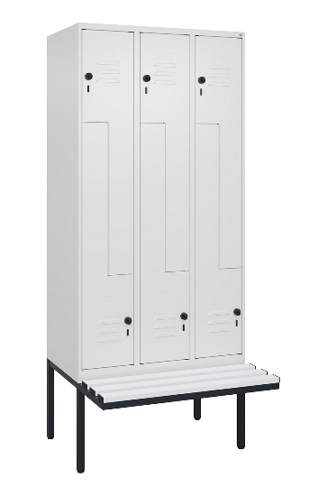C+P Z-Spind Classic PLUS 0800437-306 schweb.Bank 6 Pers./3 Abt. 300mm Drehriegel (HxBxT) 2120x900x815mm k7016/7035