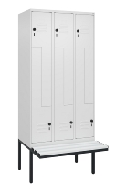 C+P Z-Spind Classic PLUS 0800437-306 schweb.Bank 6 Pers./3 Abt. 300mm Drehriegel (HxBxT) 2120x900x815mm k7016/7035