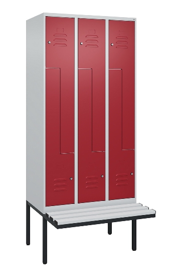C+P Z-Spind Classic PLUS 0800437-306 schweb.Bank 6 Pers./3 Abt. 300mm Drehriegel (HxBxT) 2120x900x815mm k7016/7035