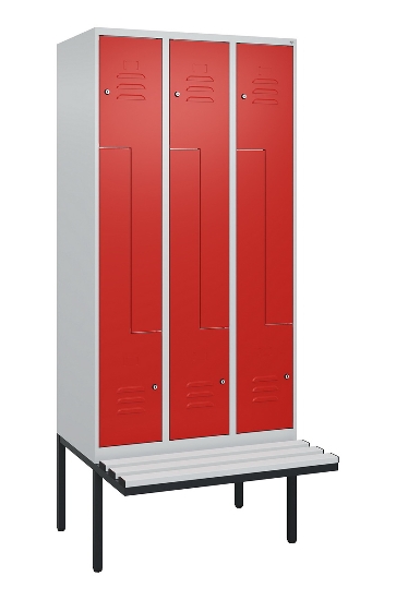 C+P Z-Spind Classic PLUS 0800437-306 schweb.Bank 6 Pers./3 Abt. 300mm Drehriegel (HxBxT) 2120x900x815mm k7016/7035