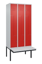 C+P Z-Spind Classic PLUS 0800437-306 schweb.Bank 6 Pers./3 Abt. 300mm Drehriegel (HxBxT) 2120x900x815mm k7016/7035