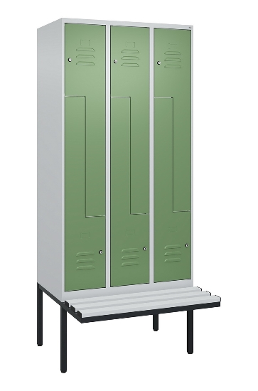 C+P Z-Spind Classic PLUS 0800437-306 schweb.Bank 6 Pers./3 Abt. 300mm Drehriegel (HxBxT) 2120x900x815mm k7016/7035