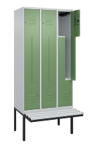 C+P Z-Spind Classic PLUS 0800437-306 schweb.Bank 6 Pers./3 Abt. 300mm Drehriegel (HxBxT) 2120x900x815mm k7016/7035