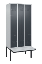 C+P Z-Spind Classic PLUS 0800437-306 schweb.Bank 6 Pers./3 Abt. 300mm Drehriegel (HxBxT) 2120x900x815mm k7016/7035