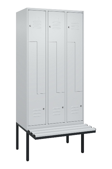 C+P Z-Spind Classic PLUS 0800437-306 schweb.Bank 6 Pers./3 Abt. 300mm Drehriegel (HxBxT) 2120x900x815mm k7016/7035