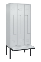 C+P Z-Spind Classic PLUS 0800437-306 schweb.Bank 6 Pers./3 Abt. 300mm Drehriegel (HxBxT) 2120x900x815mm k7016/7035