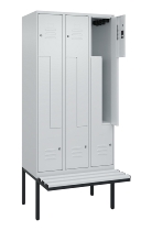 C+P Z-Spind Classic PLUS 0800437-306 schweb.Bank 6 Pers./3 Abt. 300mm Drehriegel (HxBxT) 2120x900x815mm k7016/7035
