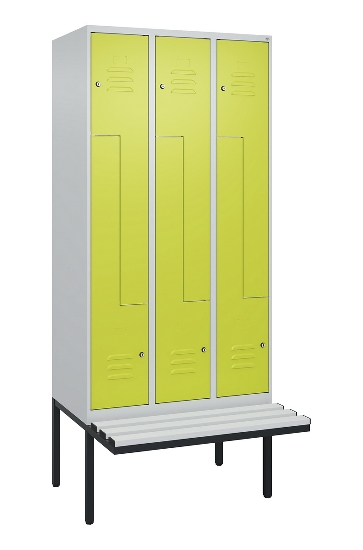 C+P Z-Spind Classic PLUS 0800437-306 schweb.Bank 6 Pers./3 Abt. 300mm Drehriegel (HxBxT) 2120x900x815mm k7016/7035