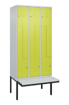 C+P Z-Spind Classic PLUS 0800437-306 schweb.Bank 6 Pers./3 Abt. 300mm Drehriegel (HxBxT) 2120x900x815mm k7016/7035