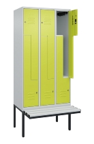 C+P Z-Spind Classic PLUS 0800437-306 schweb.Bank 6 Pers./3 Abt. 300mm Drehriegel (HxBxT) 2120x900x815mm k7016/7035
