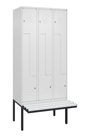 C+P Z-Spind Classic PLUS 0800437-306 schweb.Bank 6 Pers./3 Abt. 300mm Drehriegel (HxBxT) 2120x900x815mm k7016/7035