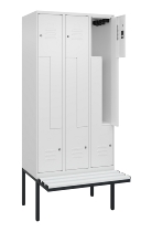 C+P Z-Spind Classic PLUS 0800437-306 schweb.Bank 6 Pers./3 Abt. 300mm Drehriegel (HxBxT) 2120x900x815mm k7016/7035
