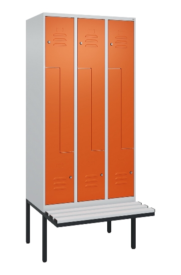 C+P Z-Spind Classic PLUS 0800437-306 schweb.Bank 6 Pers./3 Abt. 300mm Drehriegel (HxBxT) 2120x900x815mm k7016/7035