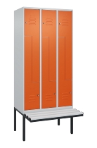 C+P Z-Spind Classic PLUS 0800437-306 schweb.Bank 6 Pers./3 Abt. 300mm Drehriegel (HxBxT) 2120x900x815mm k7016/7035