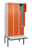 C+P Z-Spind Classic PLUS 0800437-306 schweb.Bank 6 Pers./3 Abt. 300mm Drehriegel (HxBxT) 2120x900x815mm k7016/7035