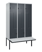 C+P Z-Spind Classic PLUS 0800437-306 schweb.Bank 6 Pers./3 Abt. 300mm Drehriegel (HxBxT) 2120x900x815mm k7016/7035