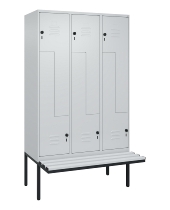 C+P Z-Spind Classic PLUS 0800437-306 schweb.Bank 6 Pers./3 Abt. 300mm Drehriegel (HxBxT) 2120x900x815mm k7016/7035