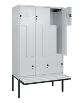C+P Z-Spind Classic PLUS 0800437-306 schweb.Bank 6 Pers./3 Abt. 300mm Drehriegel (HxBxT) 2120x900x815mm k7016/7035