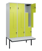 C+P Z-Spind Classic PLUS 0800437-306 schweb.Bank 6 Pers./3 Abt. 300mm Drehriegel (HxBxT) 2120x900x815mm k7016/7035