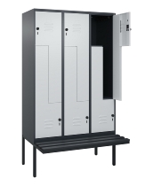 C+P Z-Spind Classic PLUS 0800437-306 schweb.Bank 6 Pers./3 Abt. 300mm Drehriegel (HxBxT) 2120x900x815mm k7016/7035