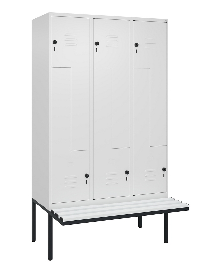 C+P Z-Spind Classic PLUS 0800437-306 schweb.Bank 6 Pers./3 Abt. 300mm Drehriegel (HxBxT) 2120x900x815mm k7016/7035