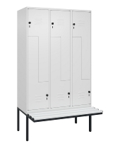 C+P Z-Spind Classic PLUS 0800437-306 schweb.Bank 6 Pers./3 Abt. 300mm Drehriegel (HxBxT) 2120x900x815mm k7016/7035