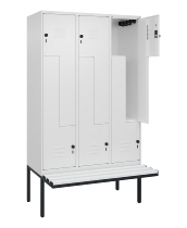 C+P Z-Spind Classic PLUS 0800437-306 schweb.Bank 6 Pers./3 Abt. 300mm Drehriegel (HxBxT) 2120x900x815mm k7016/7035