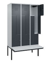 C+P Z-Spind Classic PLUS 0800437-306 schweb.Bank 6 Pers./3 Abt. 300mm Drehriegel (HxBxT) 2120x900x815mm k7016/7035